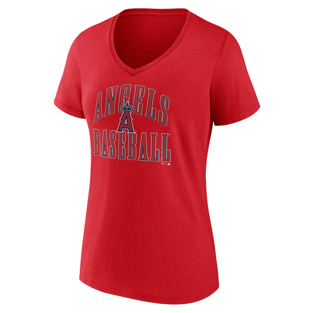 Los Angeles Angels Women's Victory Script V-Neck T-Shirt | MLB Discount