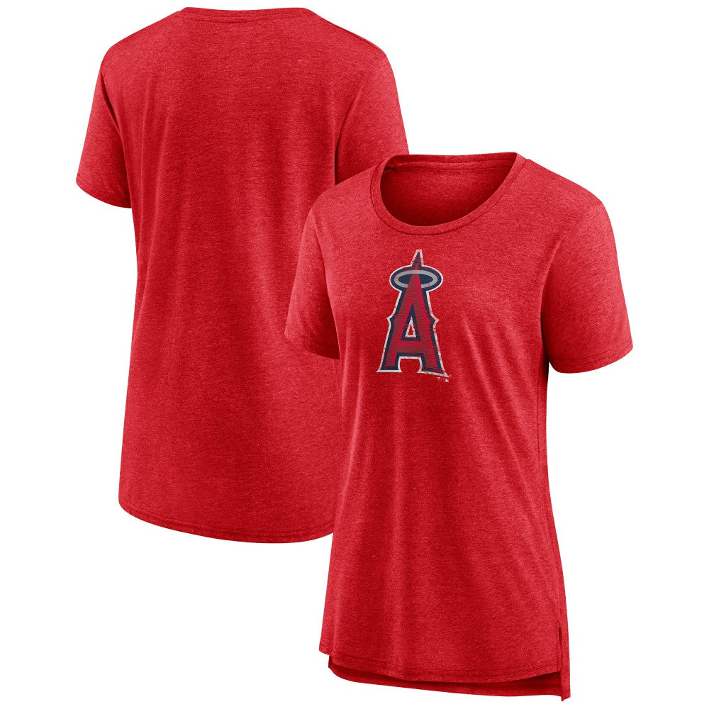Los Angeles Angels Women's Weathered Official Logo Tri-Blend T-Shirt | MLB Discount