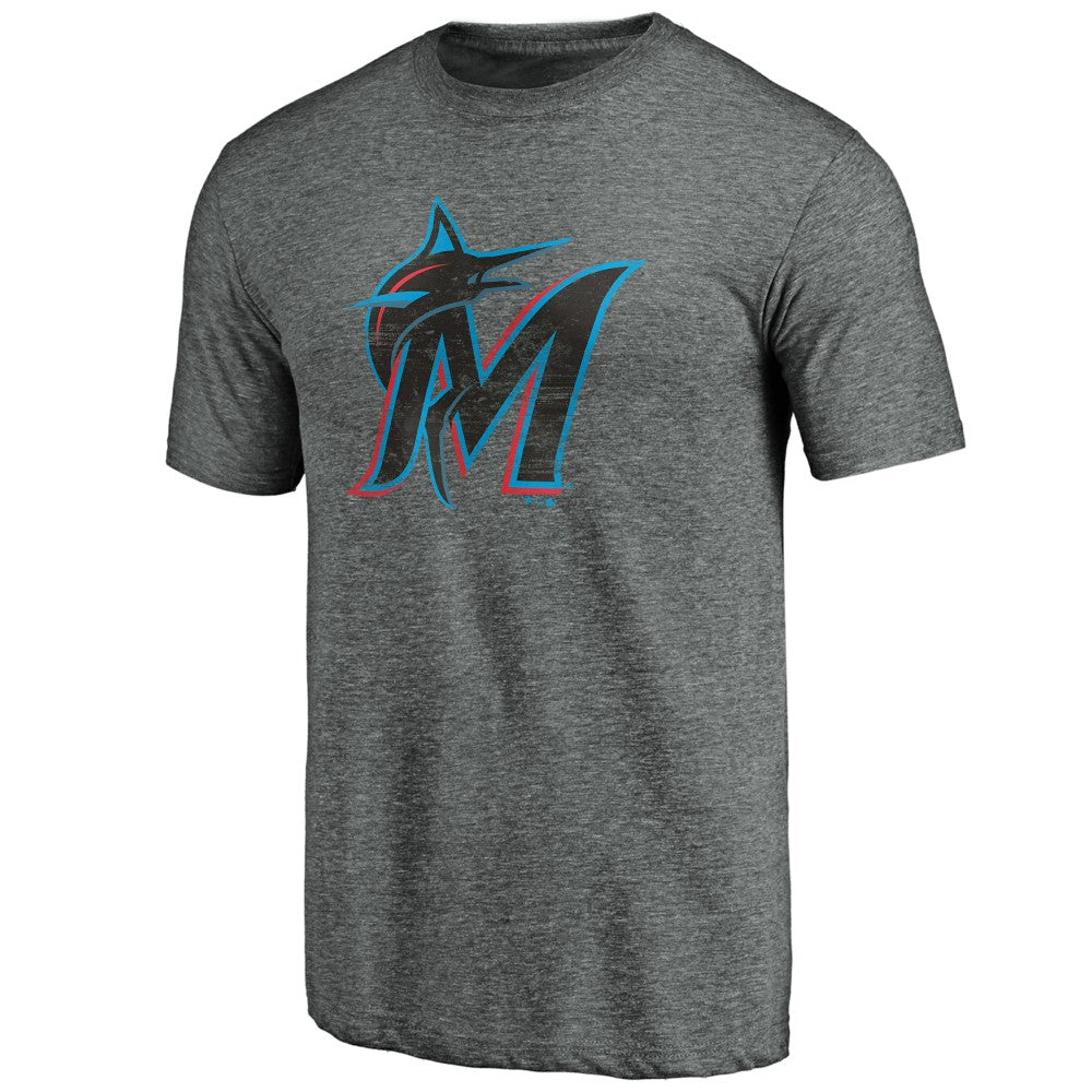 Miami Marlins Weathered Official Logo Tri-Blend T-Shirt | MLB Near me