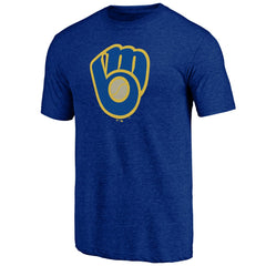 Milwaukee Brewers Cooperstown Official Logo Tri-Blend T-Shirt | MLB Discount