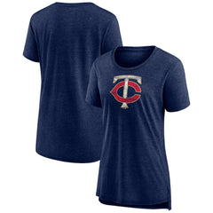 Minnesota Twins Women's Weathered Official Logo Tri-Blend T-Shirt | MLB New