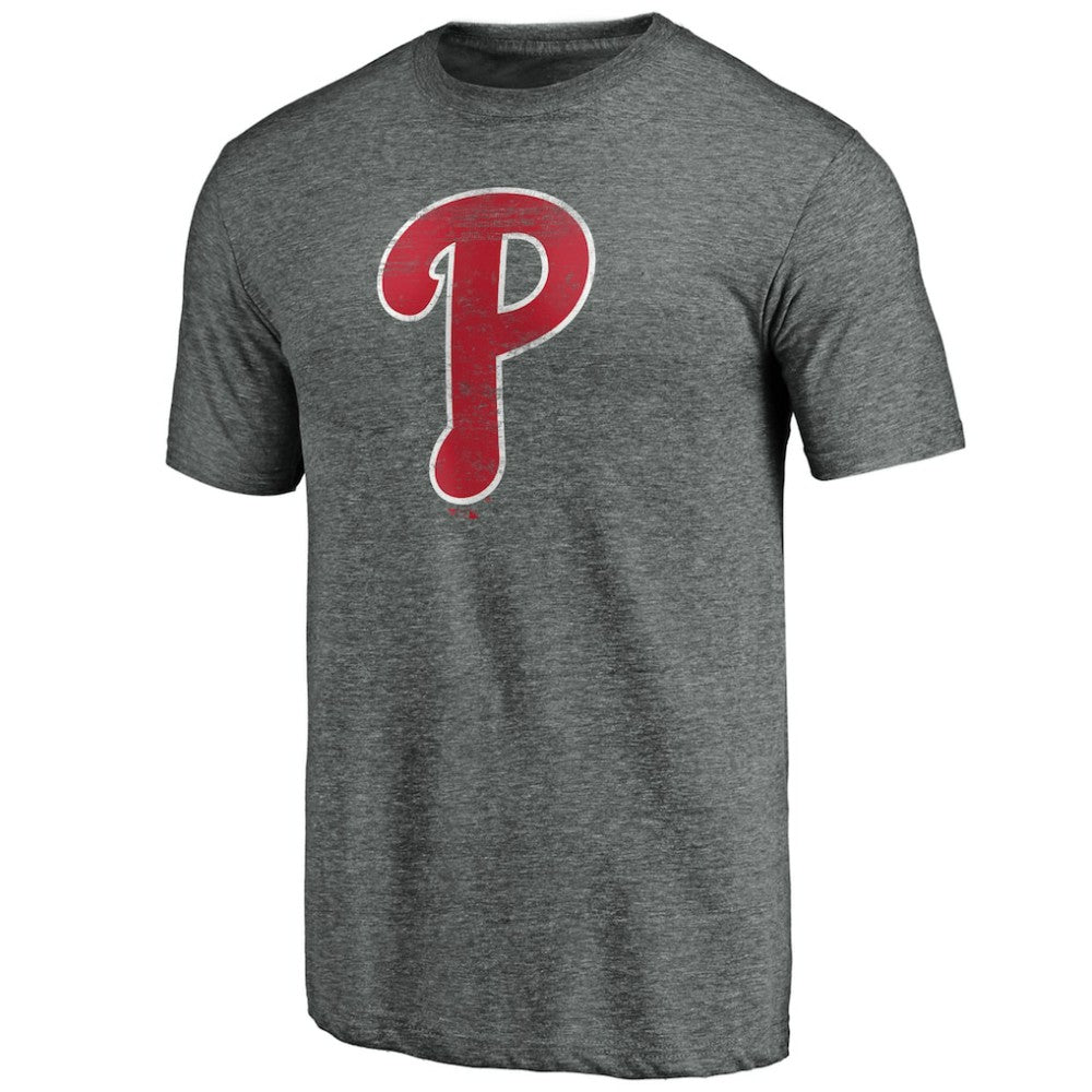 Philadelphia Phillies Weathered Official Logo Tri-Blend T-Shirt | MLB Discount