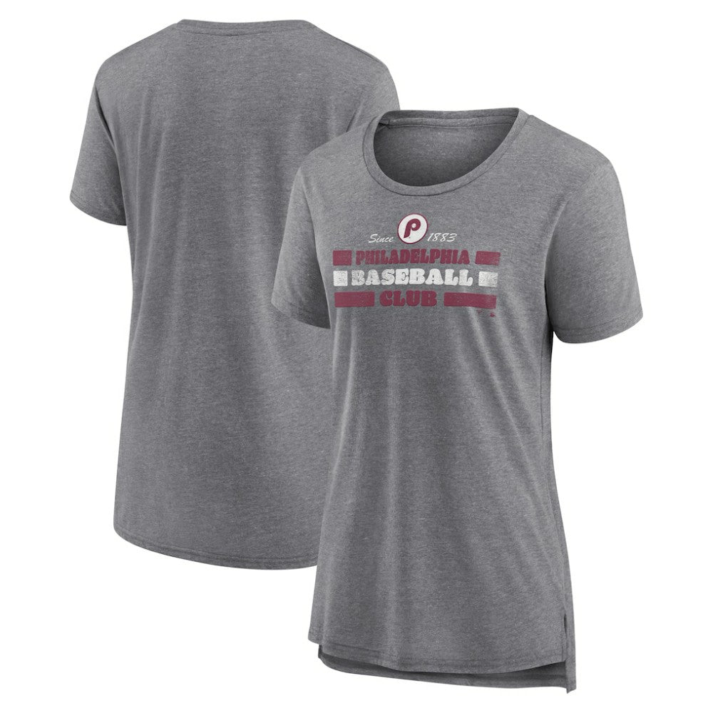 Philadelphia Phillies Women's Power Swing Tri-Blend T-Shirt | MLB US