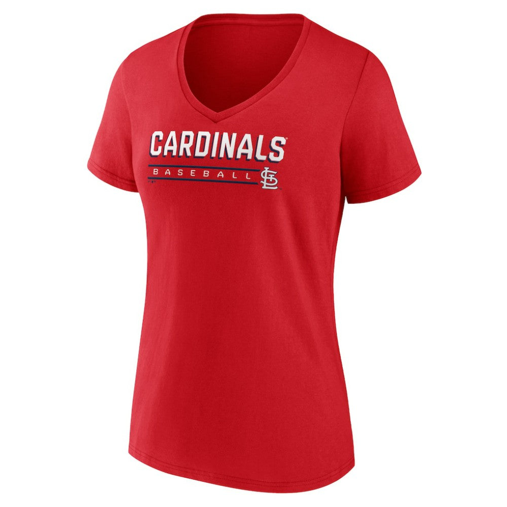 St. Louis Cardinals Women's Primary Play V-Neck T-Shirt | MLB Online