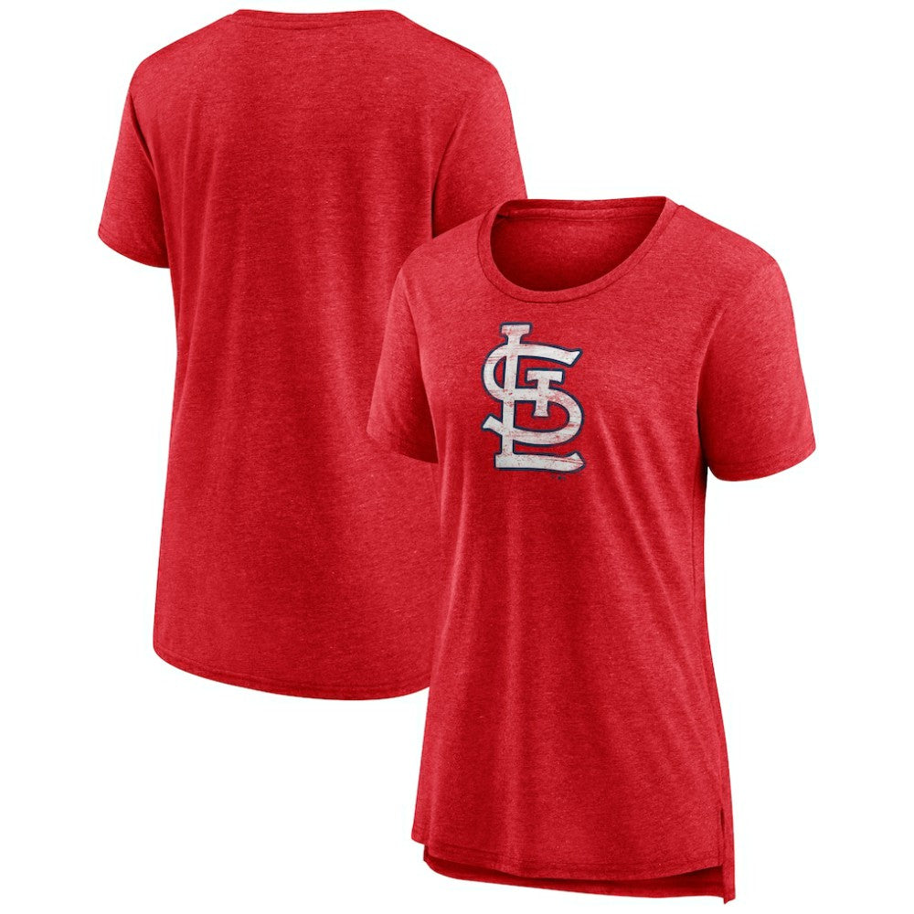St. Louis Cardinals Women's Weathered Official Logo Tri-Blend T-Shirt | MLB Sale