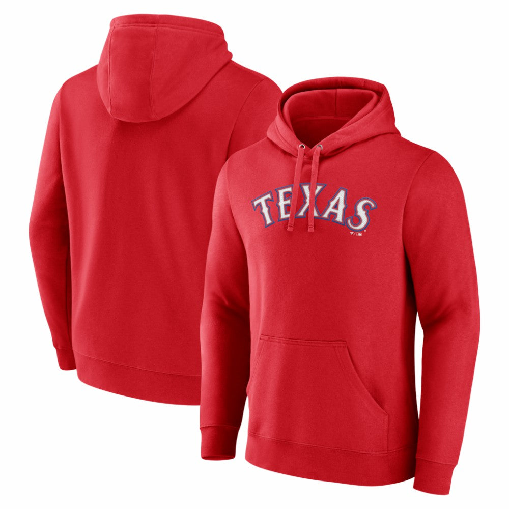 Texas Rangers Official Wordmark Pullover Hoodie | MLB Outlet