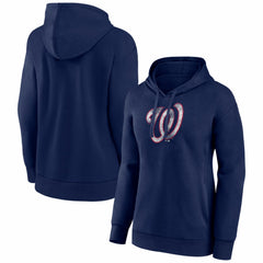 Washington Nationals Women's Distressed Team Pullover Hoodie | MLB Discount