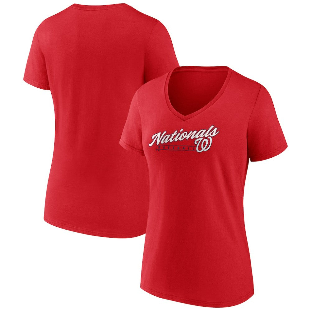 Washington Nationals Women's One And Only V-Neck T-Shirt | MLB Near me