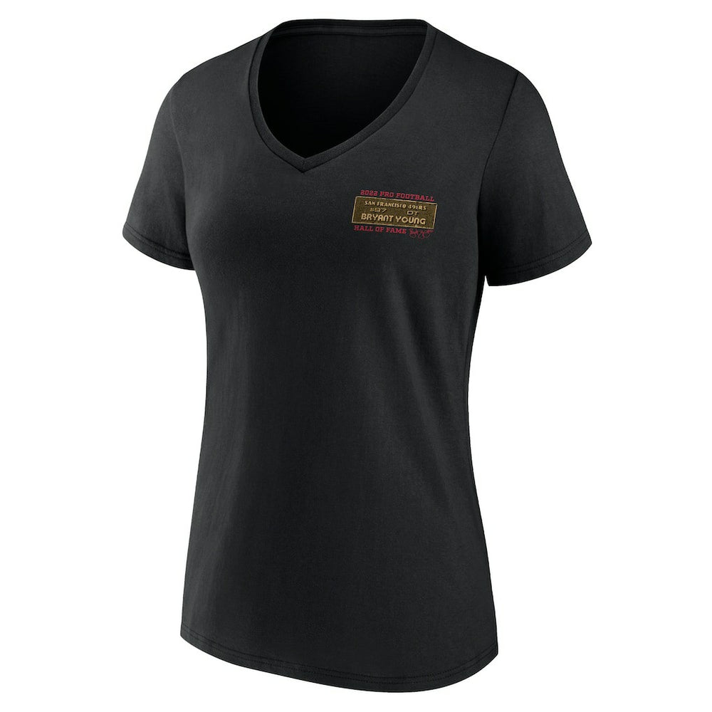 San Francisco 49ers  Bryant Young  Women's Hall of Fame V-Neck T-Shirt