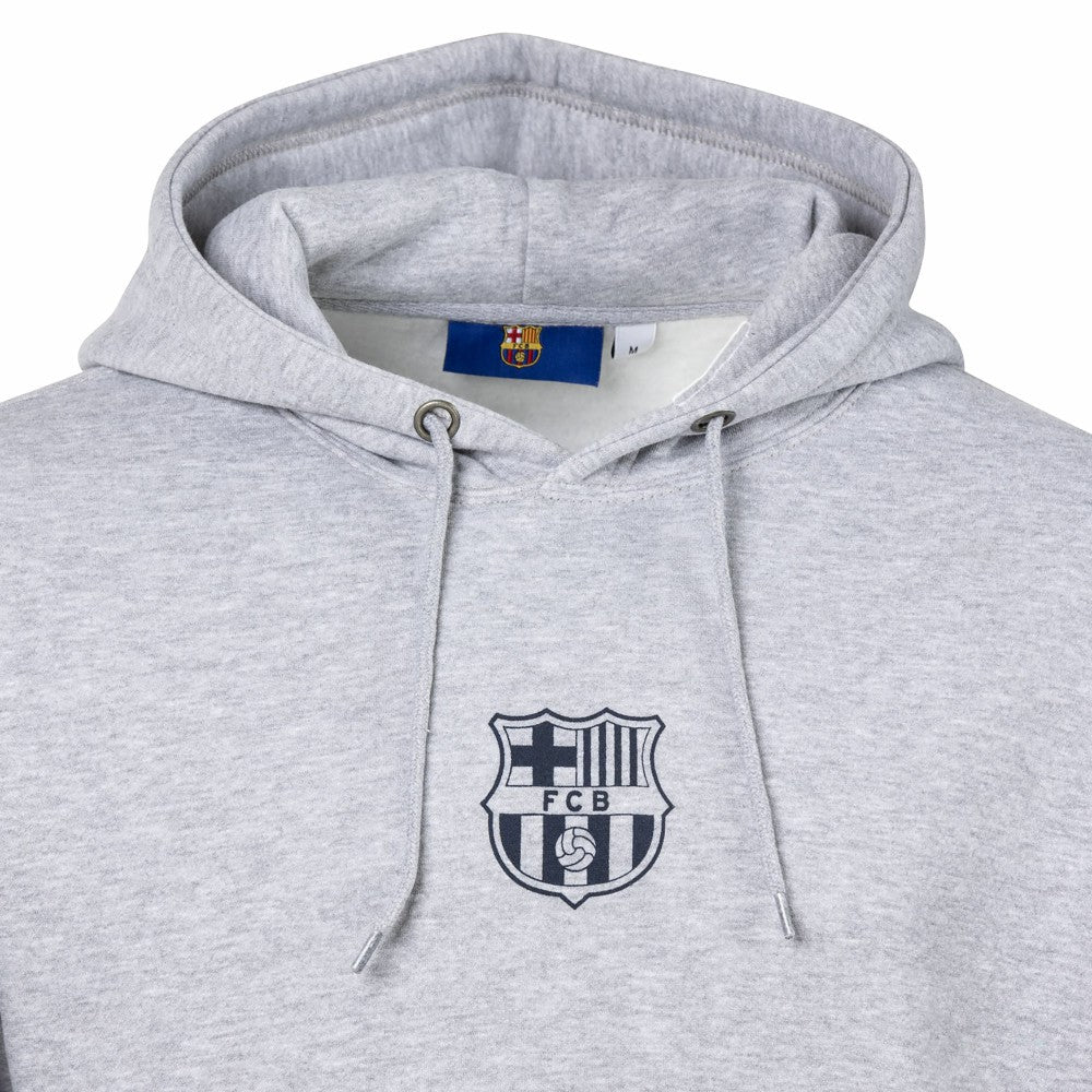 Barcelona Sport Design Sweden Streetwear Relaxed Pullover Hoodie Heather Gray