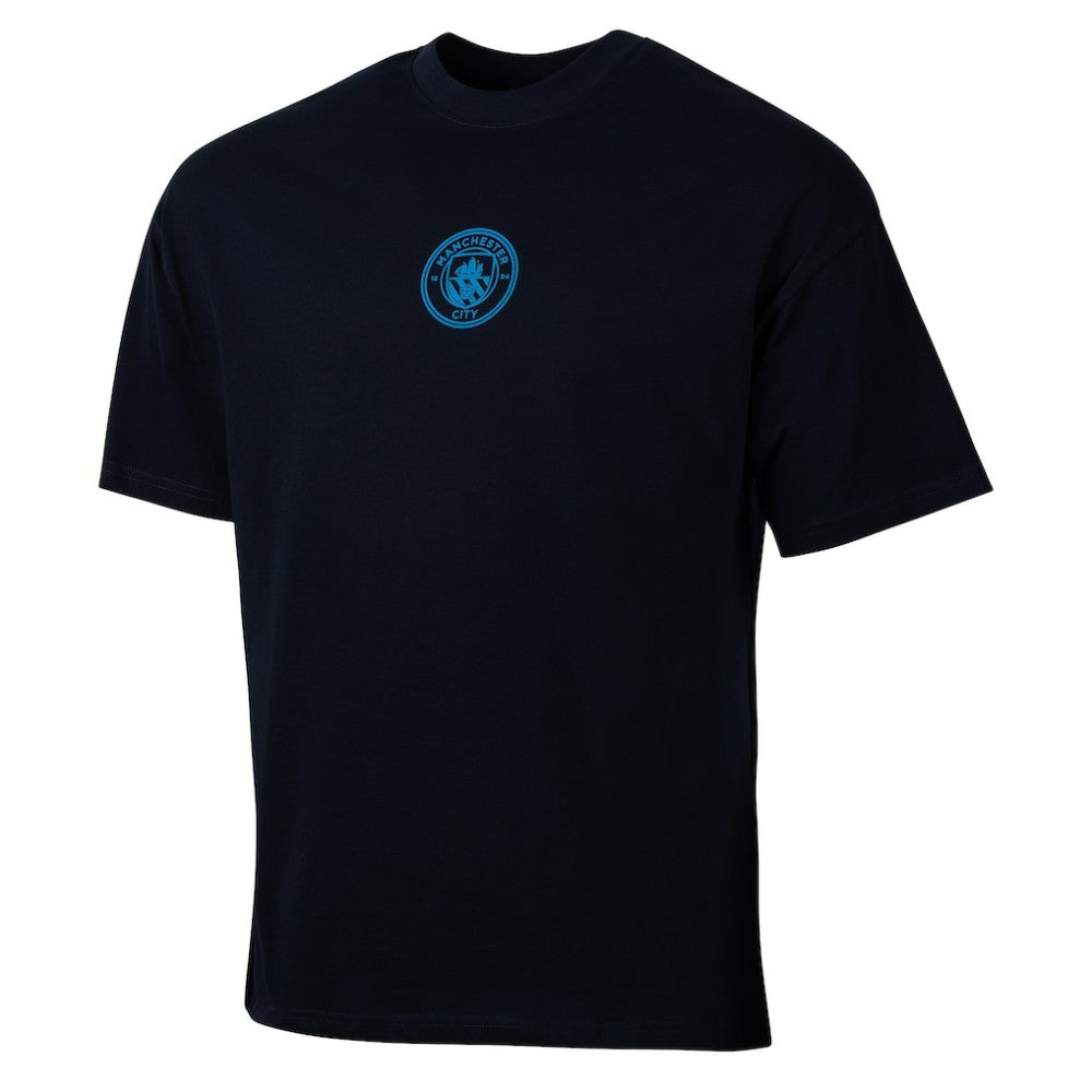 Manchester City Sport Design Sweden Youth Game Day Graphic T-Shirt Navy
