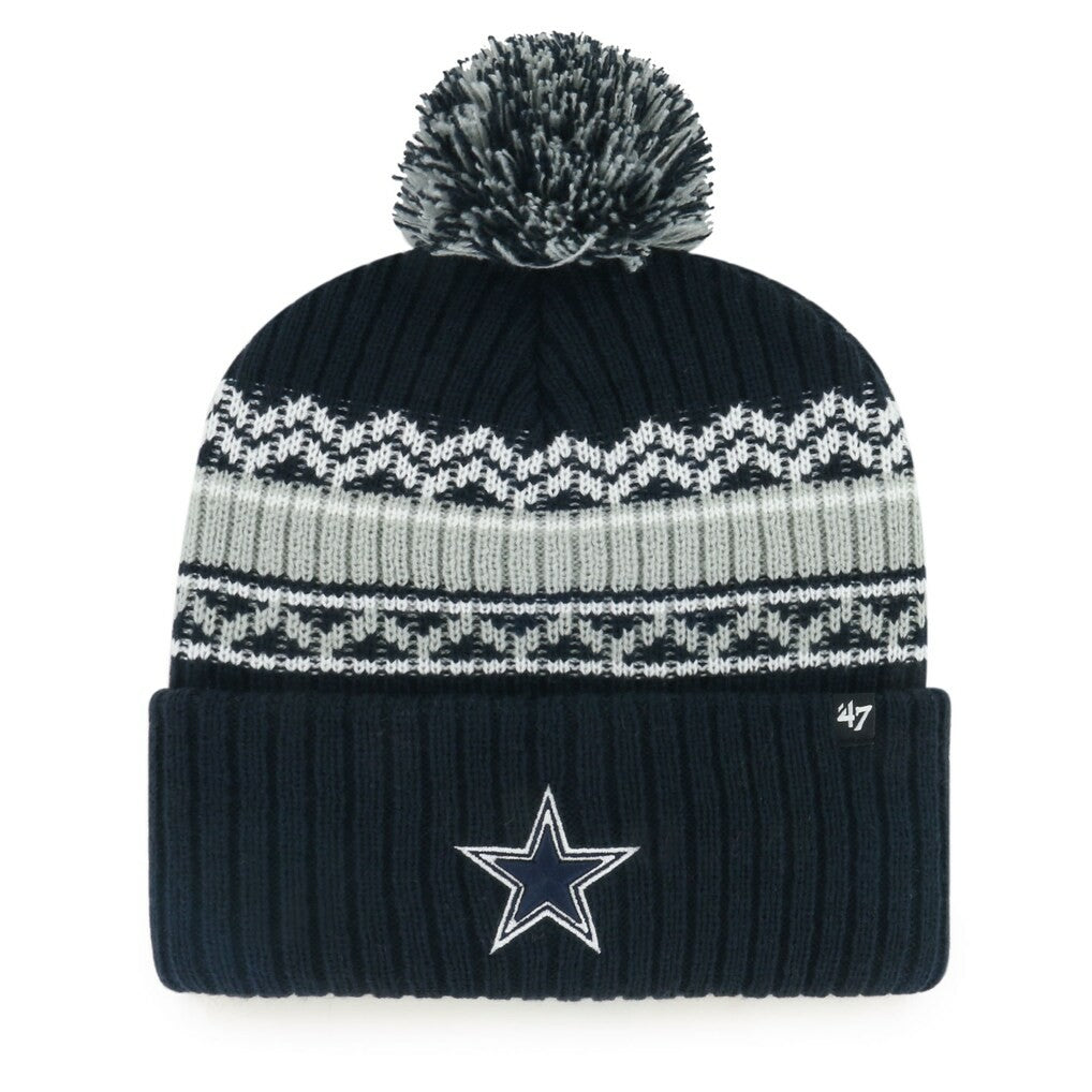Dallas Cowboys 47 brand '47 Youth Polar Vortex Cuffed Knit Hat with Pom