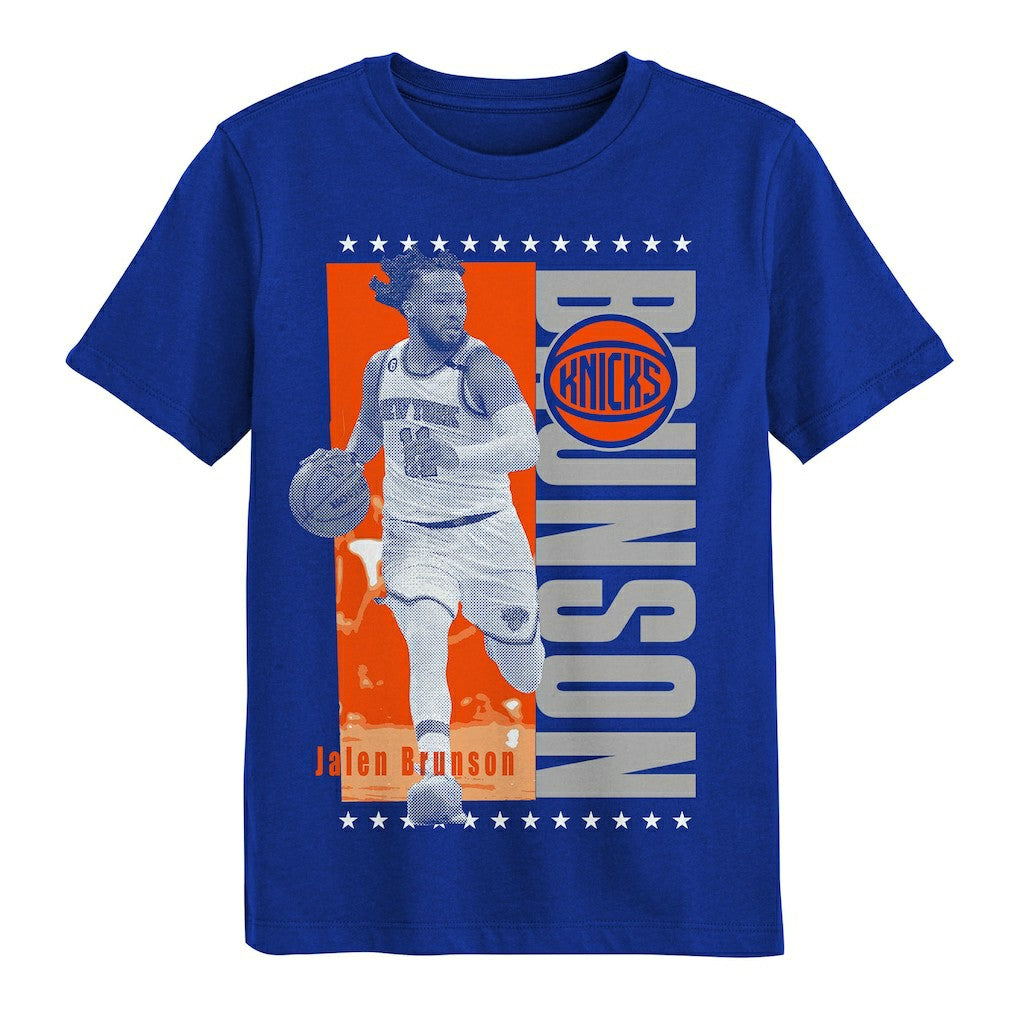 Jalen Brunson New York Knicks Outerstuff Youth Answer T-Shirt On Sale
