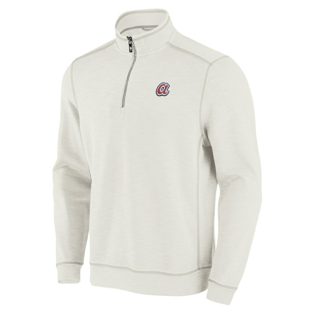 Atlanta Braves Tommy Bahama Sport Tobago Bay Tri-Blend Half-Zip Sweatshirt | MLB Discount