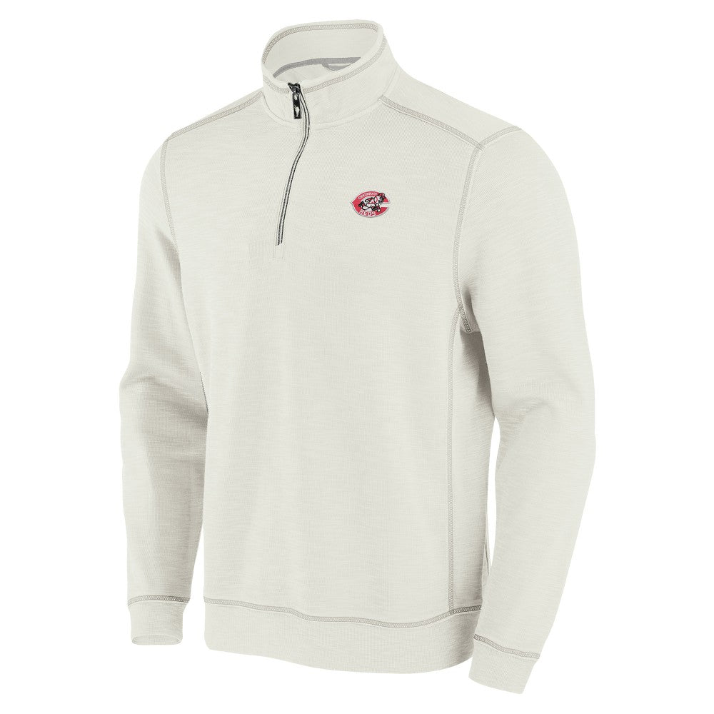 Cincinnati Reds Tommy Bahama Sport Tobago Bay Tri-Blend Half-Zip Sweatshirt | MLB Discount