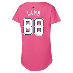 Dallas Cowboys  CeeDee Lamb  Girls Youth Player Name & Number T-Shirt