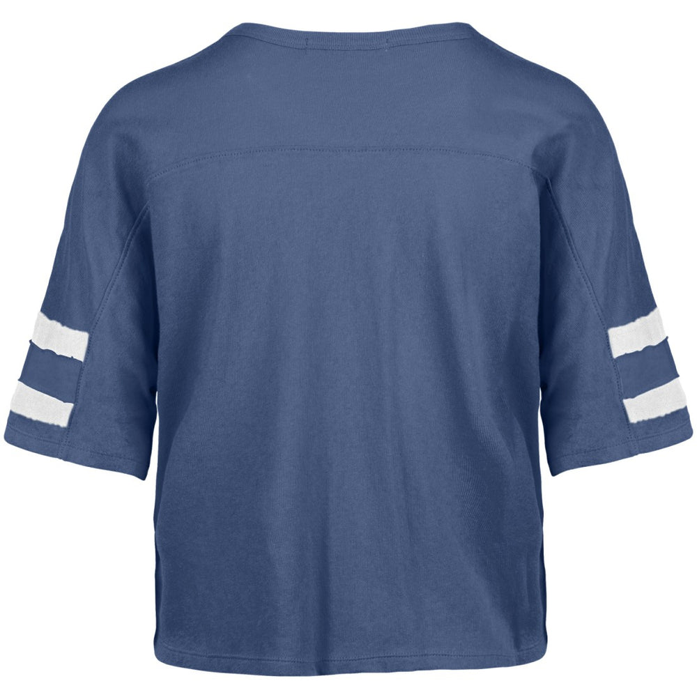 Detroit Lions 47 brand '47 Women's Premier Scout Cropped V-Neck T-Shirt