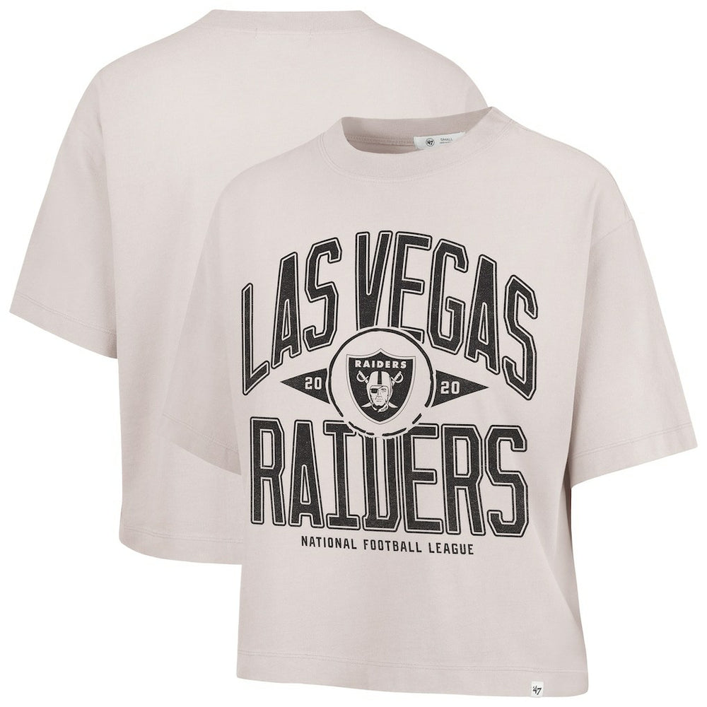 Las Vegas Raiders 47 brand '47 Women's Cropped Windthrow Ravine T-Shirt