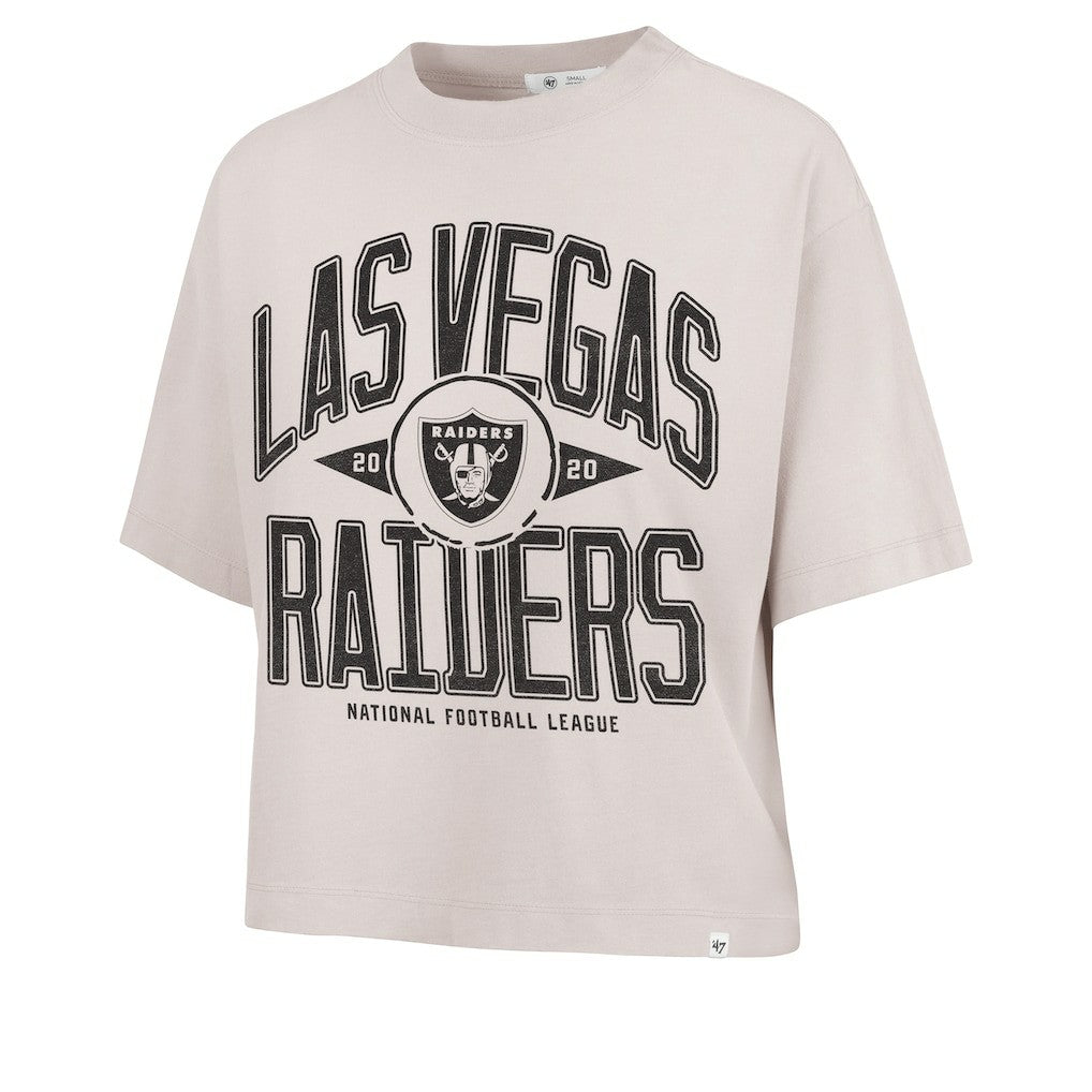 Las Vegas Raiders 47 brand '47 Women's Cropped Windthrow Ravine T-Shirt
