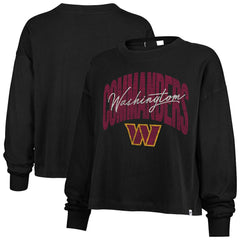 Washington Commanders 47 brand '47 Women's Muse Sydney Long Sleeve Cropped T-Shirt