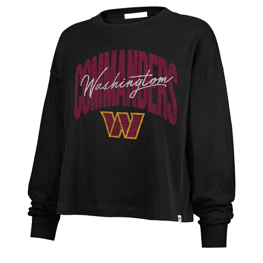 Washington Commanders 47 brand '47 Women's Muse Sydney Long Sleeve Cropped T-Shirt