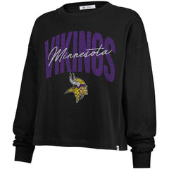 Minnesota Vikings 47 brand '47 Women's Muse Sydney Long Sleeve Cropped T-Shirt