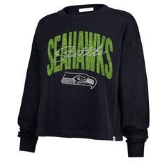 Seattle Seahawks 47 brand '47 Women's Muse Sydney Long Sleeve Cropped T-Shirt