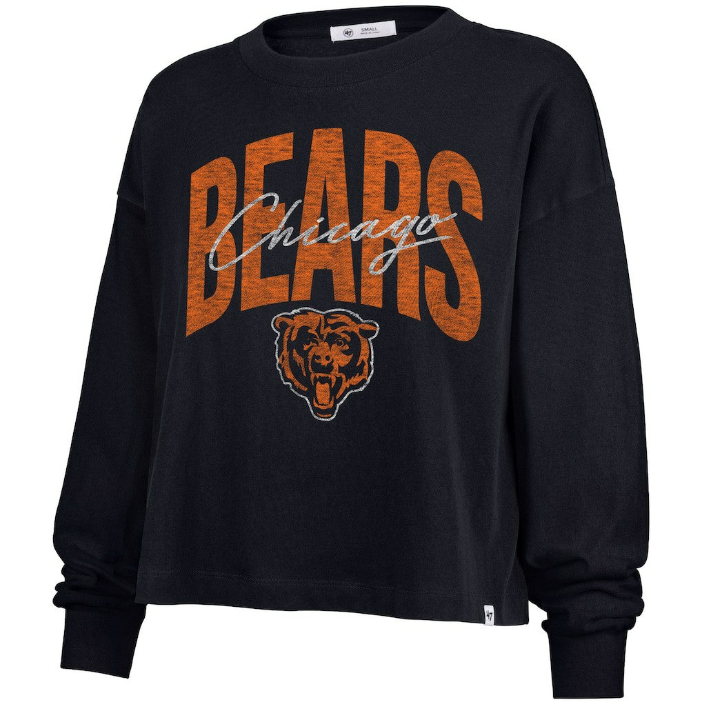 Chicago Bears 47 brand '47 Women's Muse Sydney Long Sleeve Cropped T-Shirt