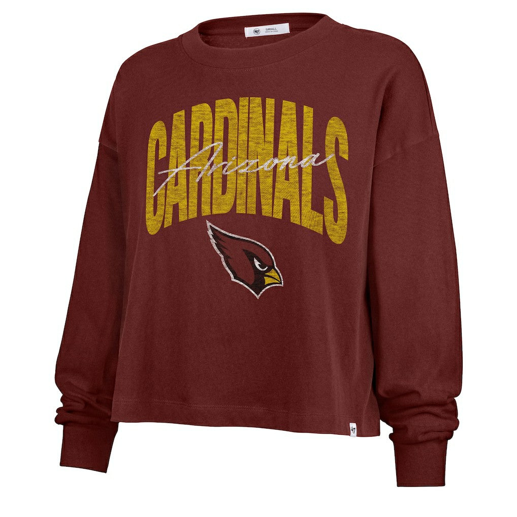 Arizona Cardinals 47 brand '47 Women's Muse Sydney Long Sleeve Cropped T-Shirt