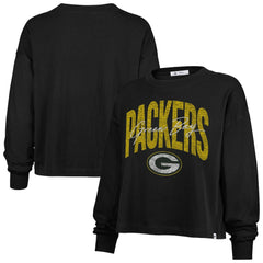 Green Bay Packers 47 brand '47 Women's Muse Sydney Long Sleeve Cropped T-Shirt