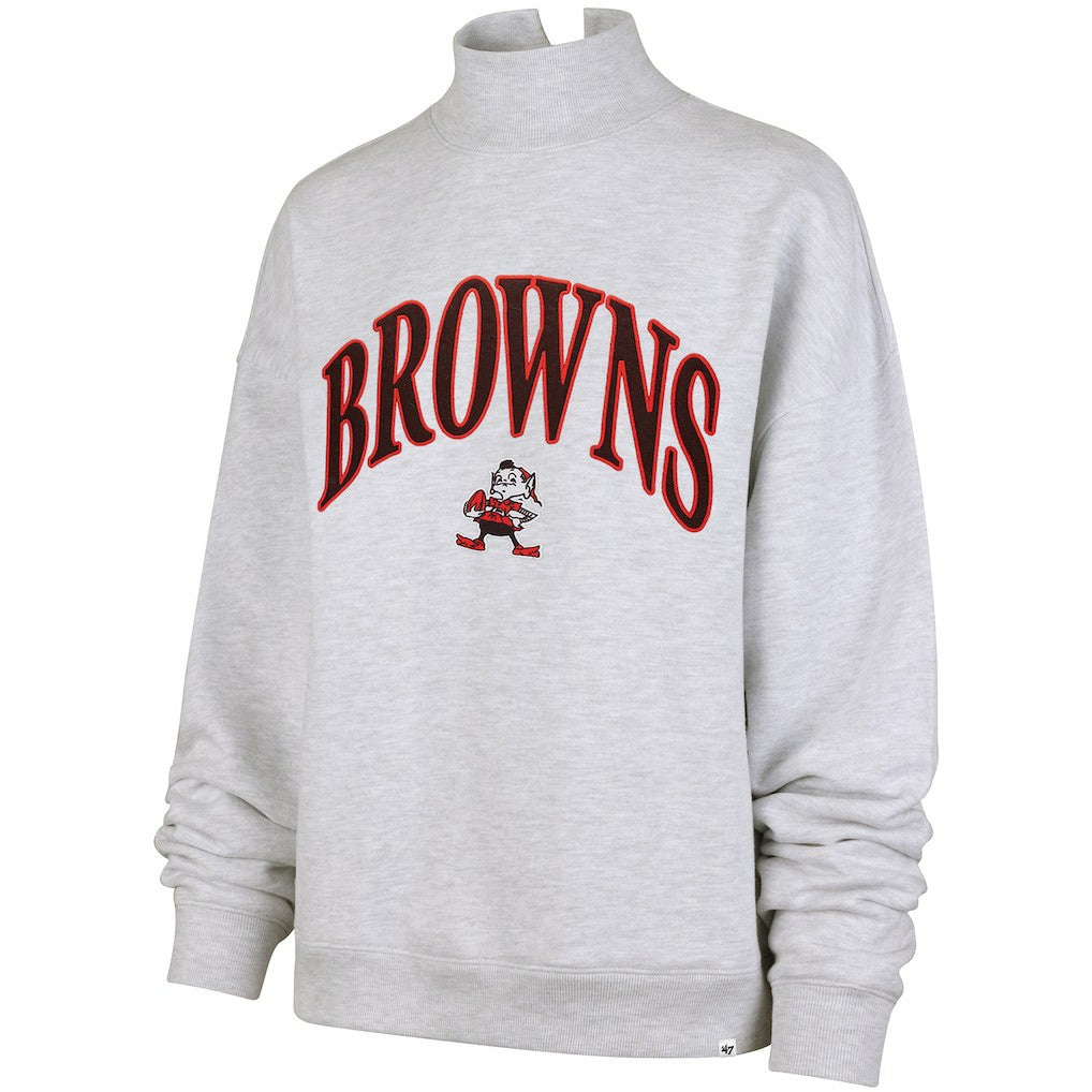 Cleveland Browns 47 brand '47 Women's Vantage Mock Neck Pullover Sweatshirt