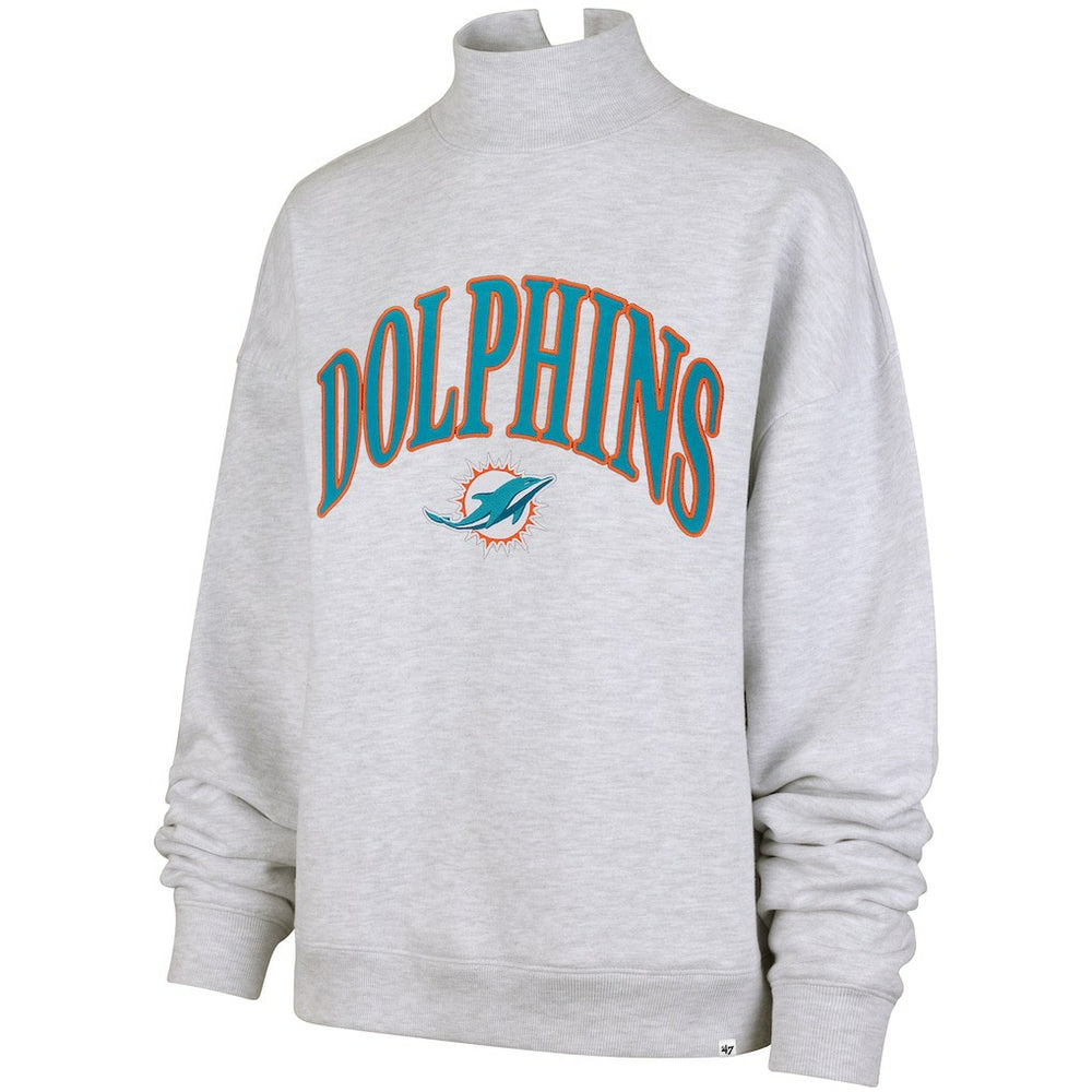 Miami Dolphins 47 brand '47 Women's Vantage Mock Neck Pullover Sweatshirt