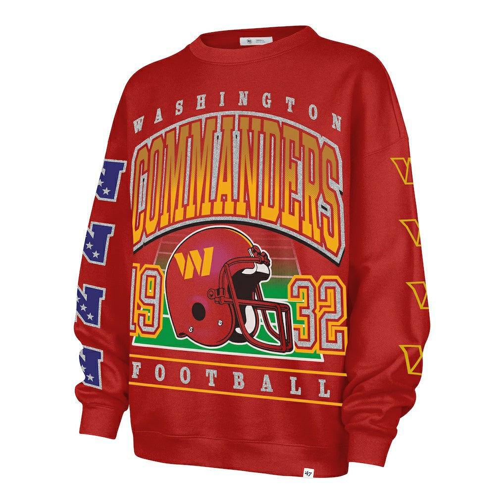 Washington Commanders 47 brand '47 Women's Go Big Oversized Pullover Sweatshirt