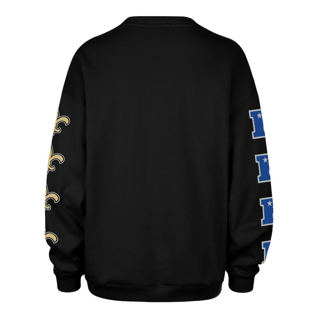 New Orleans Saints 47 brand '47 Women's Go Big Oversized Pullover Sweatshirt