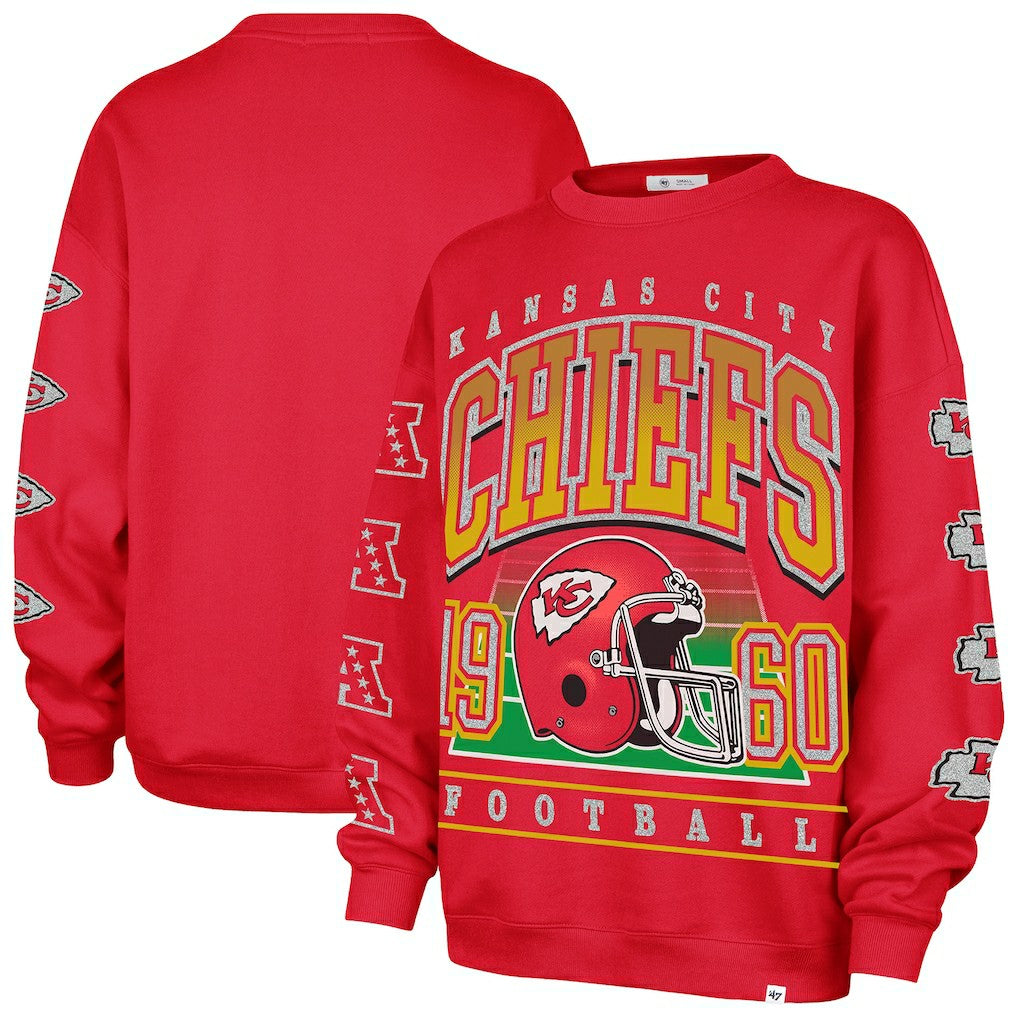 Kansas City Chiefs 47 brand '47 Women's Go Big Oversized Pullover Sweatshirt