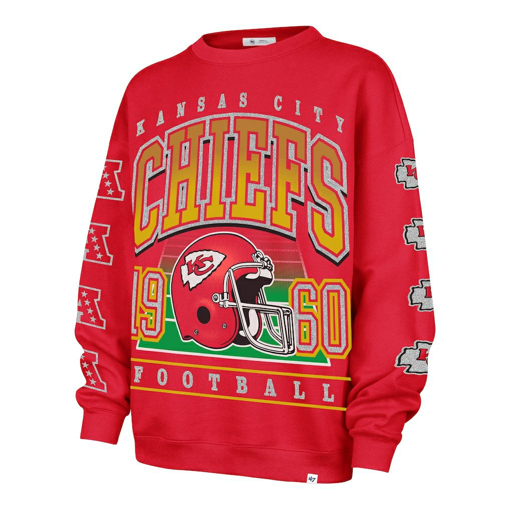 Kansas City Chiefs 47 brand '47 Women's Go Big Oversized Pullover Sweatshirt