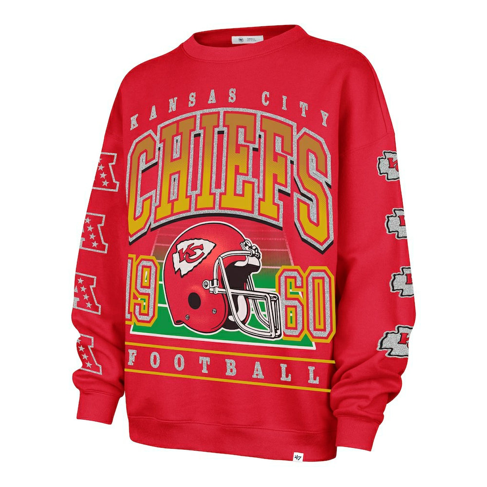 Kansas City Chiefs 47 brand '47 Women's Go Big Oversized Pullover Sweatshirt
