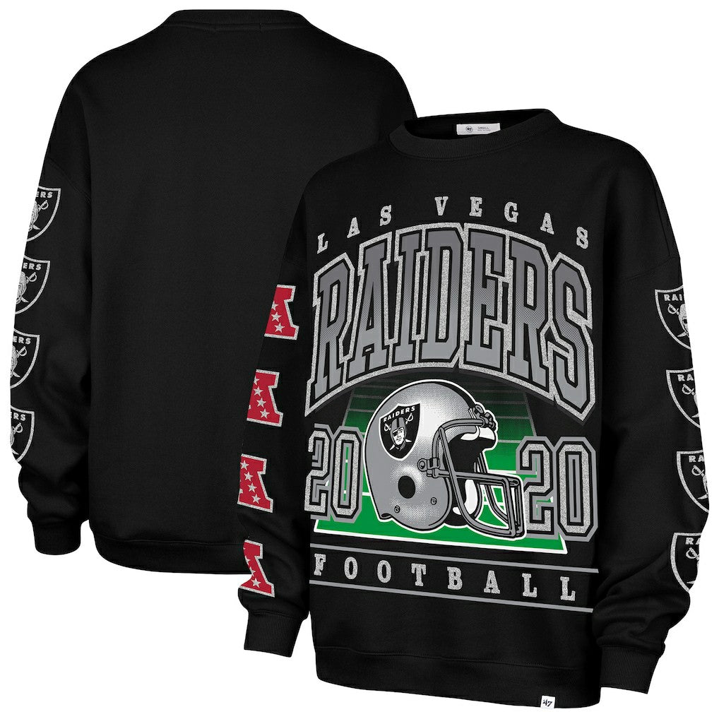 Las Vegas Raiders 47 brand '47 Women's Go Big Oversized Pullover Sweatshirt