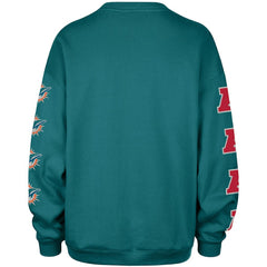 Miami Dolphins 47 brand '47 Women's Go Big Oversized Pullover Sweatshirt