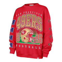 San Francisco 49ers 47 brand '47 Women's Go Big Oversized Pullover Sweatshirt