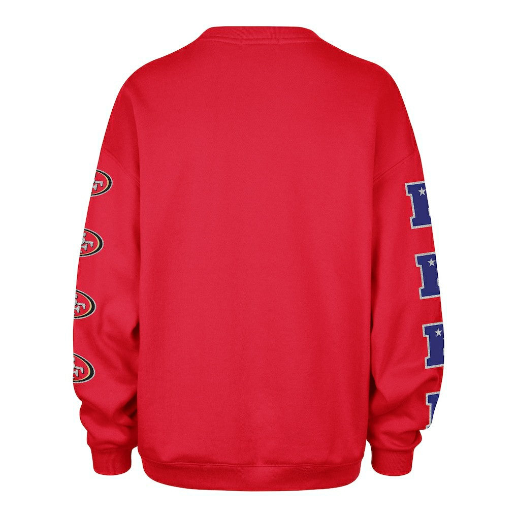 San Francisco 49ers 47 brand '47 Women's Go Big Oversized Pullover Sweatshirt