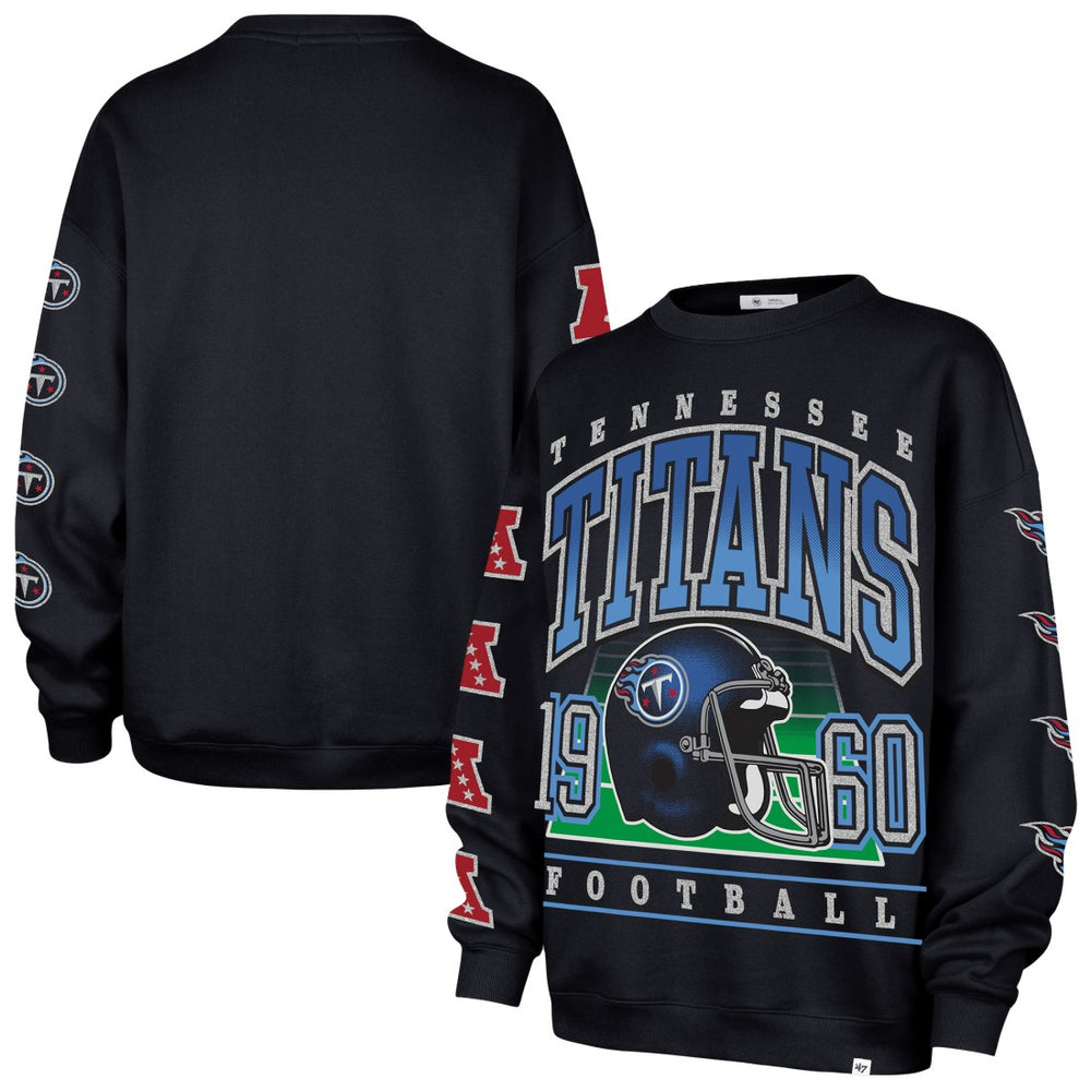 Tennessee Titans 47 brand '47 Women's Go Big Oversized Pullover Sweatshirt