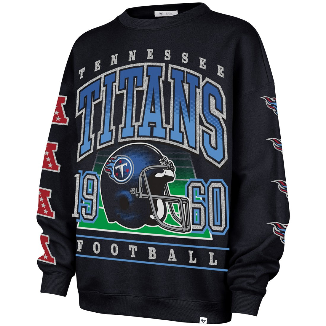 Tennessee Titans 47 brand '47 Women's Go Big Oversized Pullover Sweatshirt