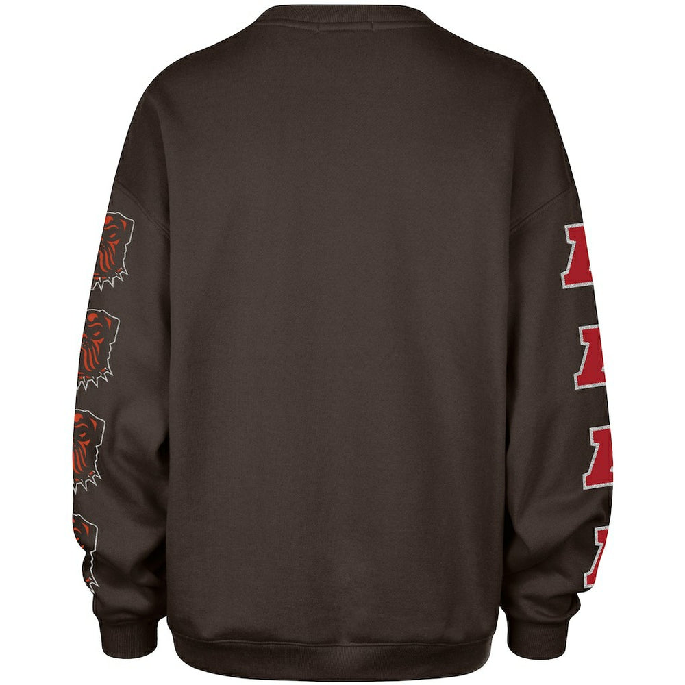 Cleveland Browns 47 brand '47 Women's Go Big Oversized Pullover Sweatshirt