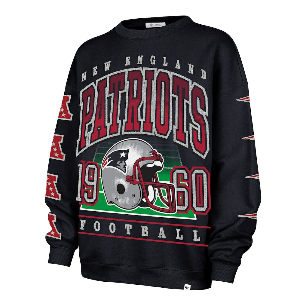 New England Patriots 47 brand '47 Women's Go Big Oversized Pullover Sweatshirt