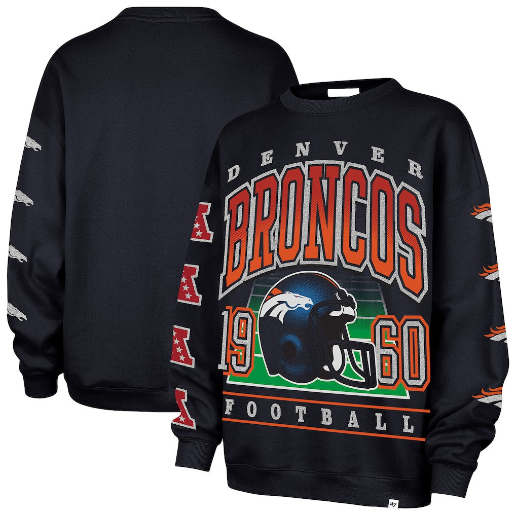 Denver Broncos 47 brand '47 Women's Go Big Oversized Pullover Sweatshirt