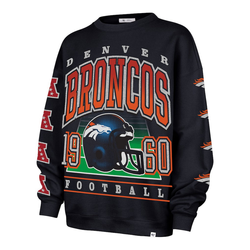 Denver Broncos 47 brand '47 Women's Go Big Oversized Pullover Sweatshirt
