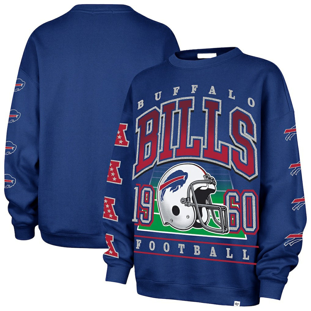 Buffalo Bills 47 brand '47 Women's Go Big Oversized Pullover Sweatshirt