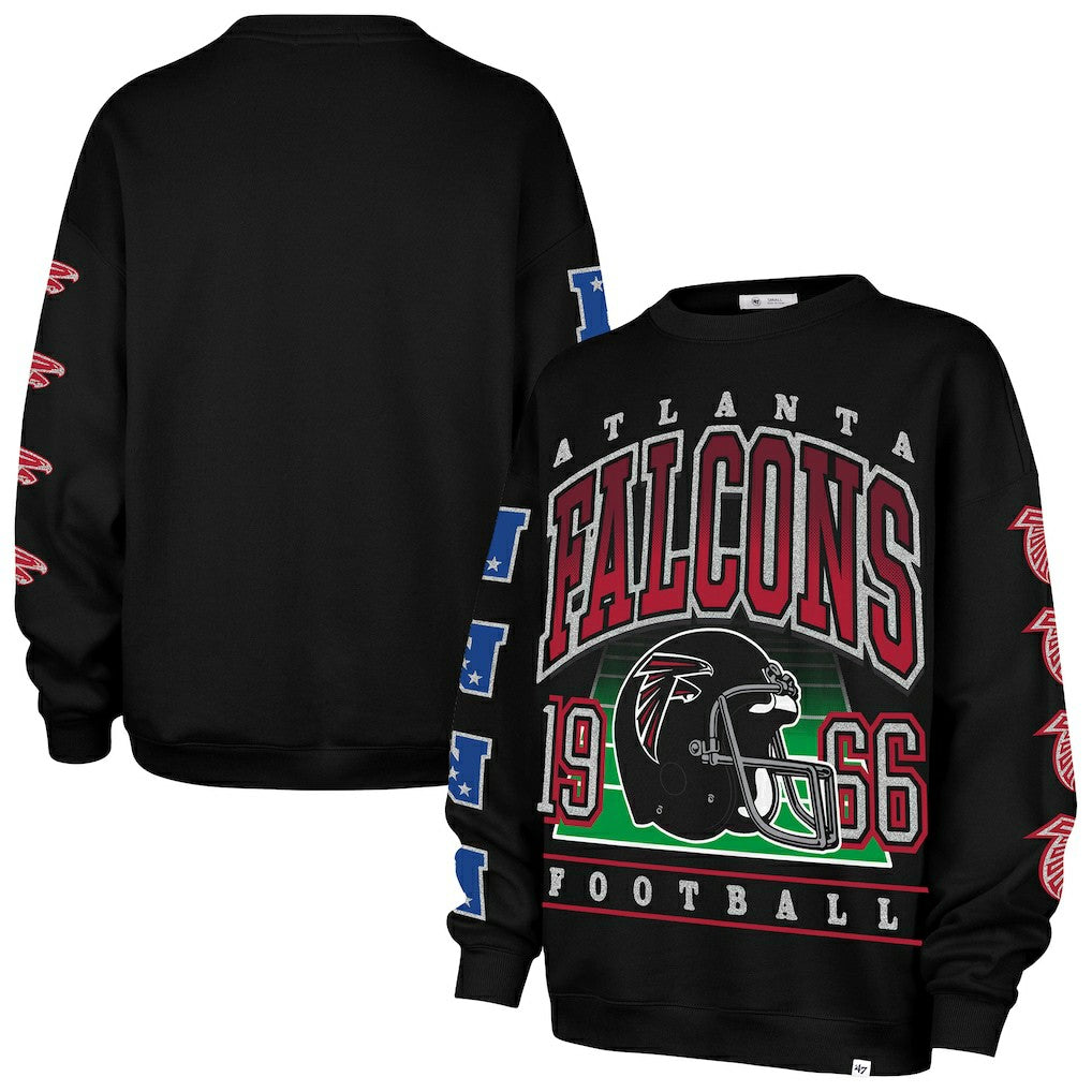 Atlanta Falcons 47 brand '47 Women's Go Big Oversized Pullover Sweatshirt