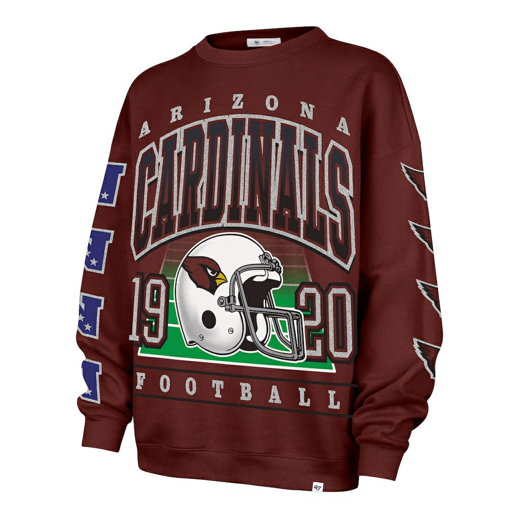 Arizona Cardinals 47 brand '47 Women's Go Big Oversized Pullover Sweatshirt